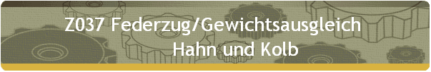 Z037 Federzug/Gewichtsausgleich  
        Hahn und Kolb